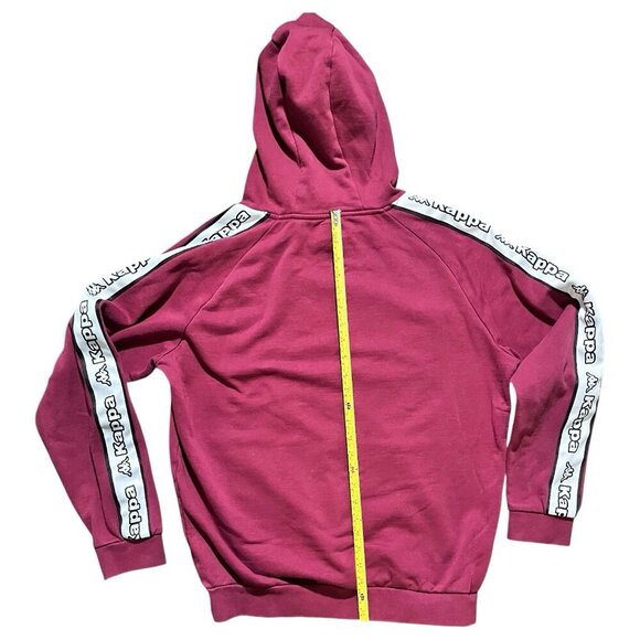 Kappa Hoodie Sweatshirt Mens XL Burgundy Graphic Pullover Long Sleeve Casual - Picture 6 of 11